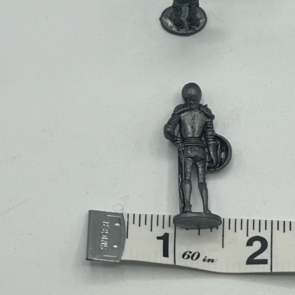 6 Pewter Knight 1.5" Figurines Knights, Medieval, Fantasy, Dragons - Picture 2 of 7
